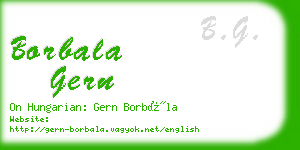 borbala gern business card